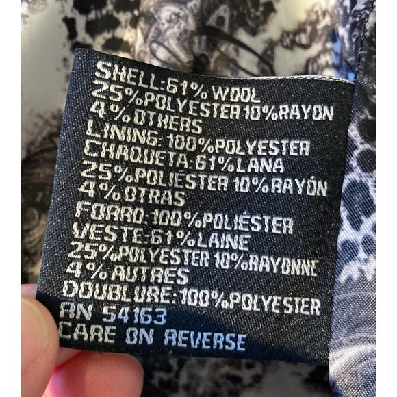 Guess Wool Button Front Peacoat Size Small Women’s Black - Picture 5 of 9